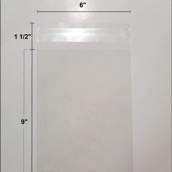 25 Clear Poly Bags- 6 x 9 inches - Picture 3 of 4